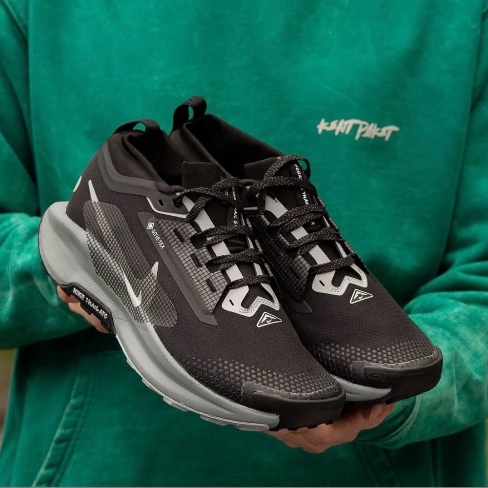 Nike Pegasus 🔥 Trail 5 GORE-TEX Black Wolf Grey Running Shoes FQ0908-001 11 13 - Picture 13 of 14